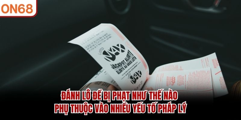 Đánh lô đề bị phạt như thế nào phụ thuộc vào nhiều yếu tố pháp lý đánh lô đề bị phạt như thế nào